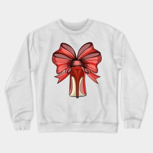 High Heel With Bow Crewneck Sweatshirt